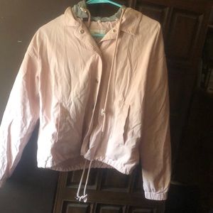 Light Pink Windbreaker/ Bomber style Jacket